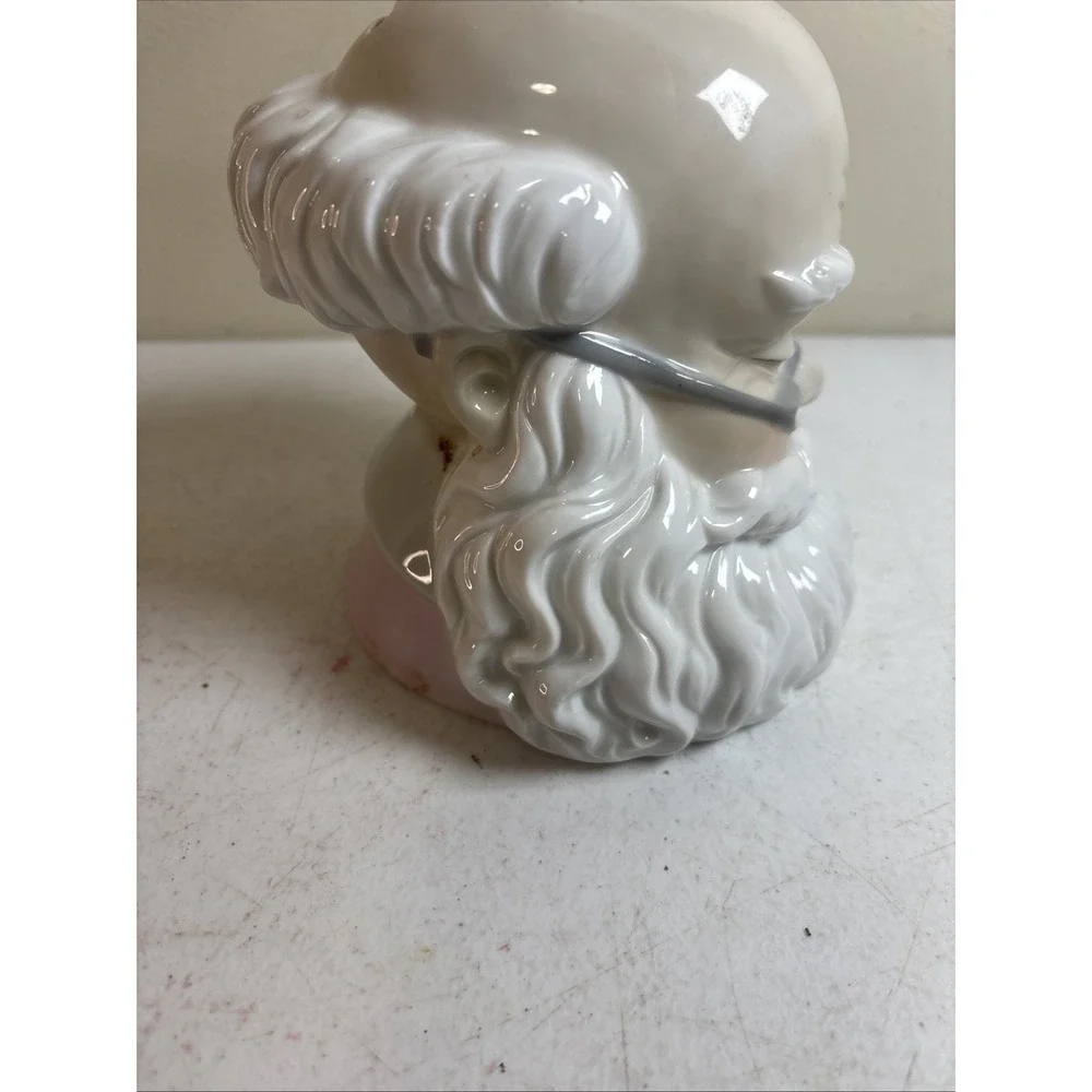 Studio 5 Vtg CERAMIC LARGE SANTA CLAUS HEAD FACE CHRISTMAS BANK 1977 Orig‎ Box